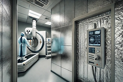 Folia ołowiana w nowoczesnych systemach ochrony radiologicznej.